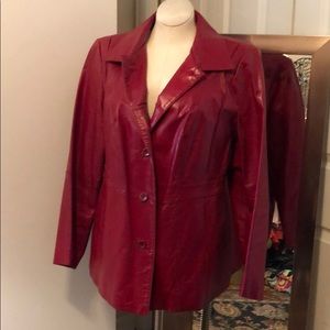 Lane Bryant Red leather jacket